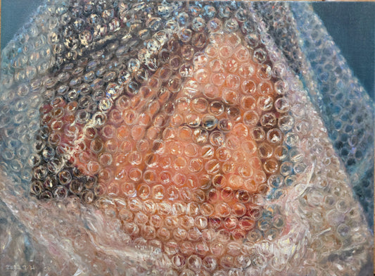 3002 Girl Veiled by Bubble Wrap 泡泡膠幪面女孩